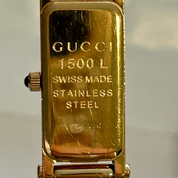 Gucci Gold Rectangular Women's Watch - Picture 9 of 14